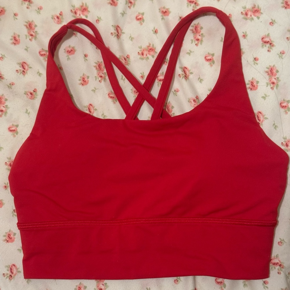 Lululemon Athletica Red Energy Sports Bra